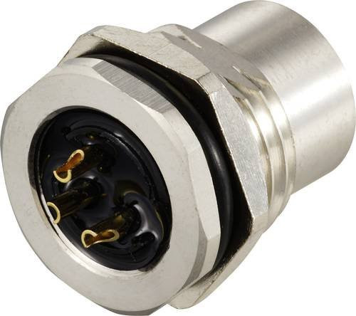 TRU COMPONENTS TC-12833196 Sensor/Aktor Einbaubuchse M12 mit 3 Polen in Silber - Bild 1