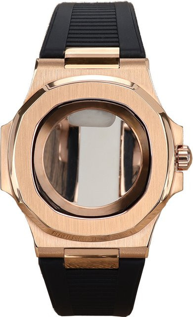 Uhrengehäuse Roségold PVD, Kautschukarmband, Saphirglas, 40 mm - Bild 1
