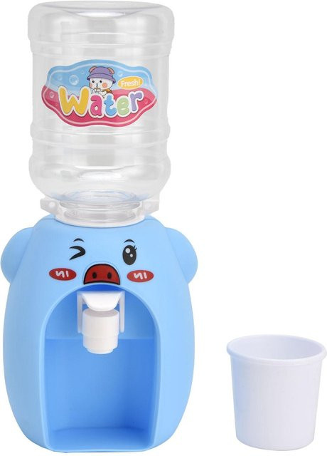 CosyHome Mini Cartoon Getränkespender Spielzeug, Blaues Schwein, Blau, Weiß - Bild 1