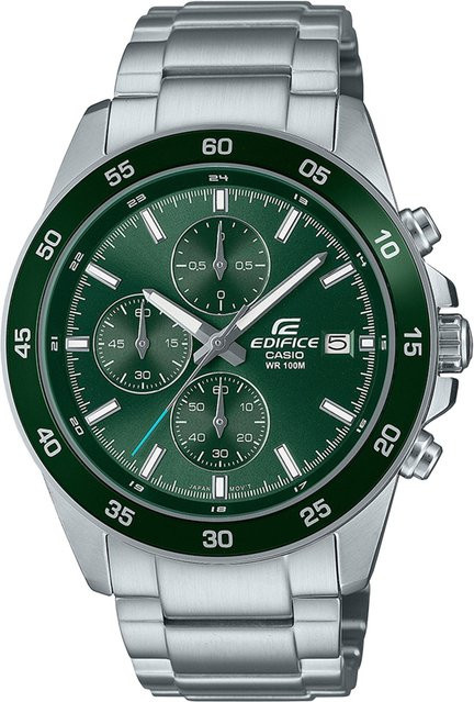Casio Chronograph, Quarz, Edelstahl, Grün, 44 mm, Herren - Bild 1