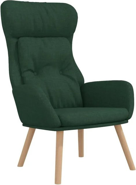 vidaXL Relaxsessel Dunkelgrün aus Stoff mit Armlehnen, B/T/H: 77 x 70 x 94 cm - Bild 1