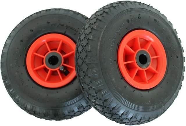 2er-Set TRUTZHOLM Sackkarrenrad Luftrad in Rot, Durchmesser: 26 cm, Breite: 8,5 cm, Achslänge: 7,5 cm - Bild 1