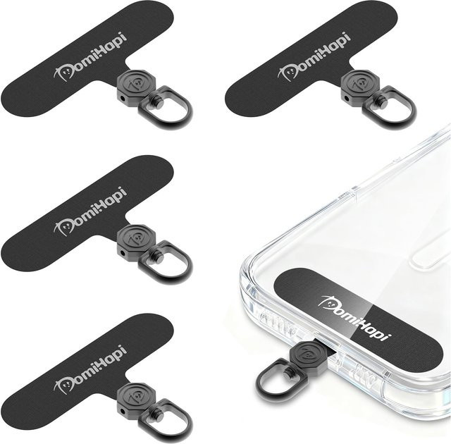 Telefon Tether Tab 360 Grad drehbarer Anti-Drop Lanyard-Clip in Grau für universelle Handyhüllen - Bild 1