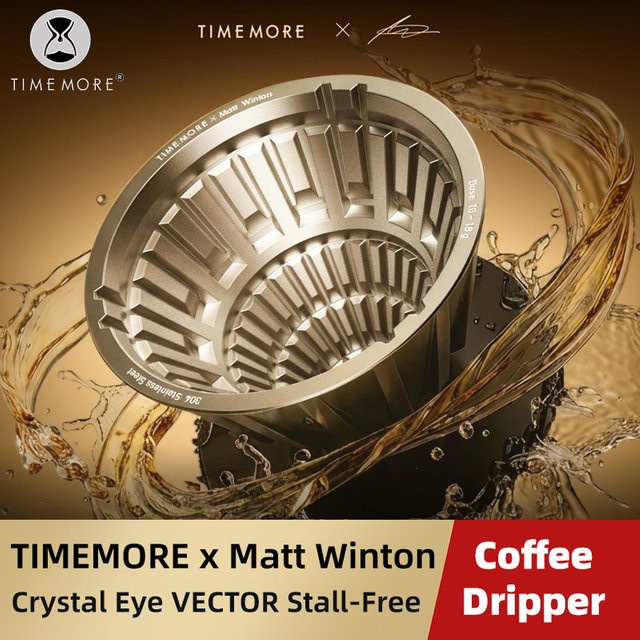 TIMEMORE X Matt Winton Crystal Eye VECTOR Pour-Over Kaffee-Dripper aus Edelstahl in Größe 01 - Bild 1