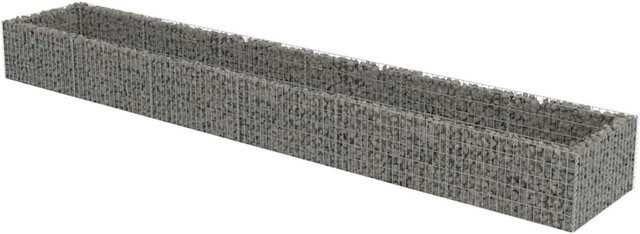 DELUKE Gabionen Hochbeet ROON aus verzinktem Stahl in Silber, B/T/H: 540 x 90 x 50 cm - Bild 1