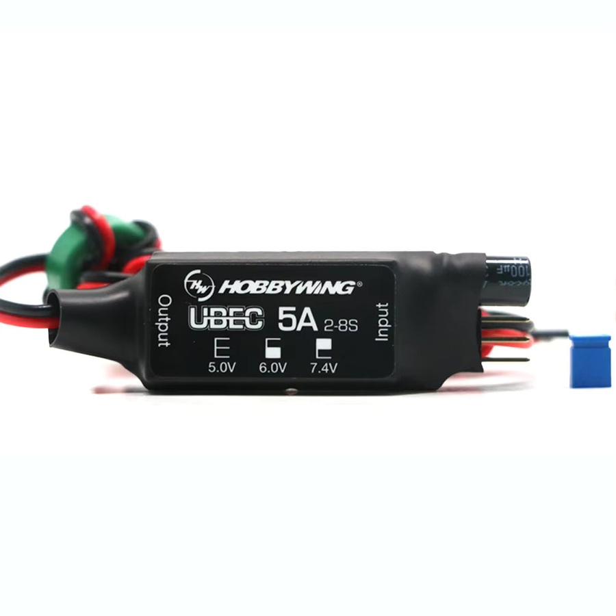 Hobbywing UBEC V2 5A Hochspannung Regler Modul für 2-8S, einstellbar auf 5V, 6V oder 7,4V, Schwarz - Bild 2