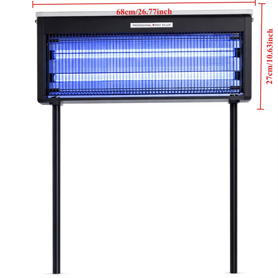 JOYINLED Solar-Mückenfalle für den Außenbereich mit UV-Licht und elektrischer Schockfunktion, wasserdicht, Farbe: Schwarz - Bild 3