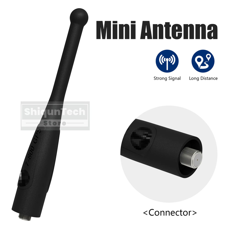 RONGYIN Stubby-Antenne NAR6595A mit GPS für APX MTX8250 und APX6000 Funkgeräte, Schwarz, 764-870MHz - Bild 3