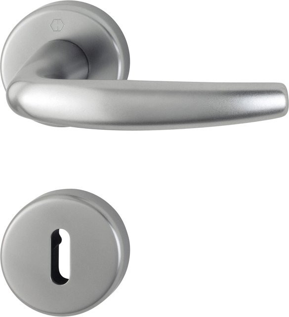 Hoppe Rosetten-Garnitur Atlanta aus Aluminium und Stahl in Silber - Bild 1