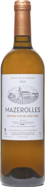 Château Mazerolles Weißwein Sauvignon Blanc Bordeaux 2021 trocken 0,75 l - Bild 1