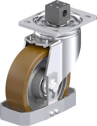 Blickle Stahlblech-Lenkrolle LH-GB 160K-CS13-FS, verzinkt, Rad-Durchmesser: 160 mm, Tragfähigkeit: 800 kg - Bild 1
