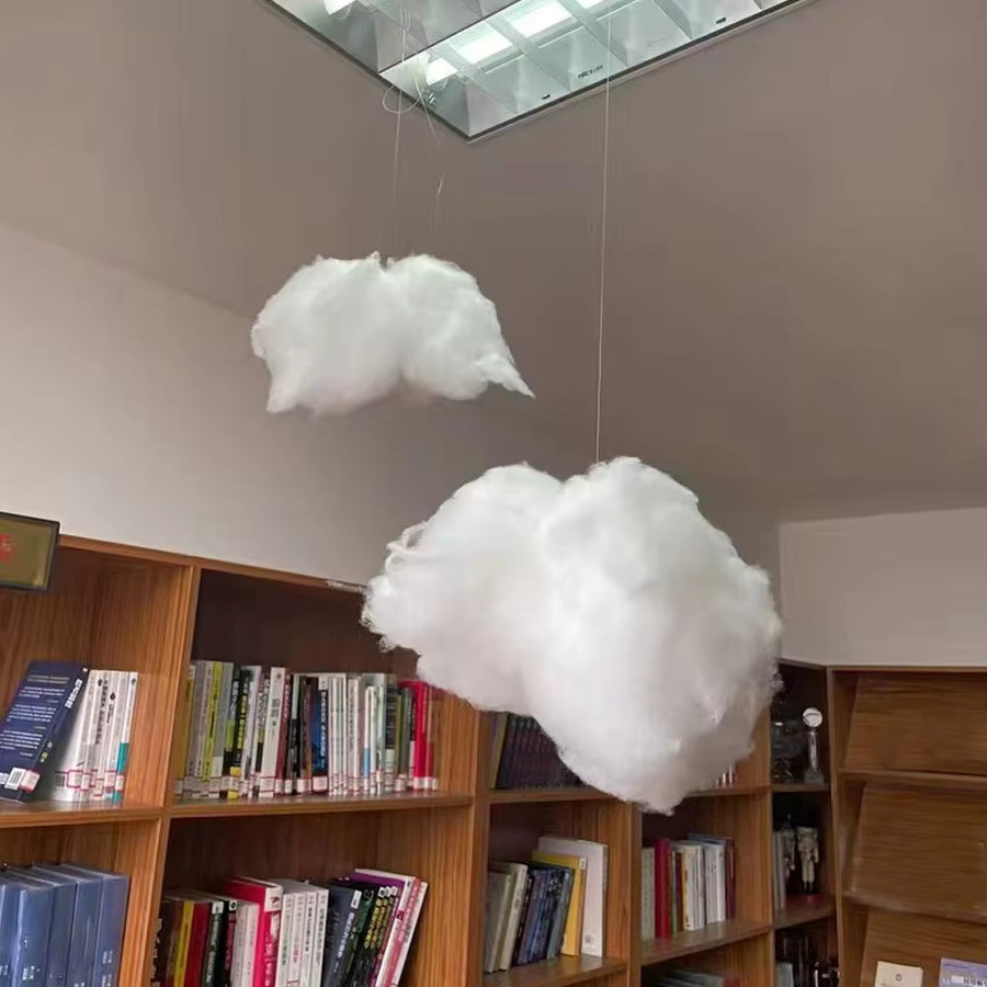 KITPIPI Dekorative weiße Wolken aus Textil als hängendes Ornament für Hochzeiten, Geburtstage und Partys - Bild 3
