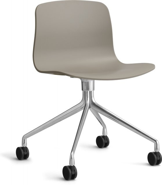 HAY About A Chair AAC 14 Drehstuhl in Beige mit Rollen und mattem Finish - Bild 1