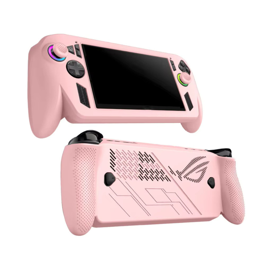 Asus ROG Ally X Silikon-Schutzhülle, ergonomische und stoßfeste Handheld-Hülle in Weiß oder Pink - Bild 2