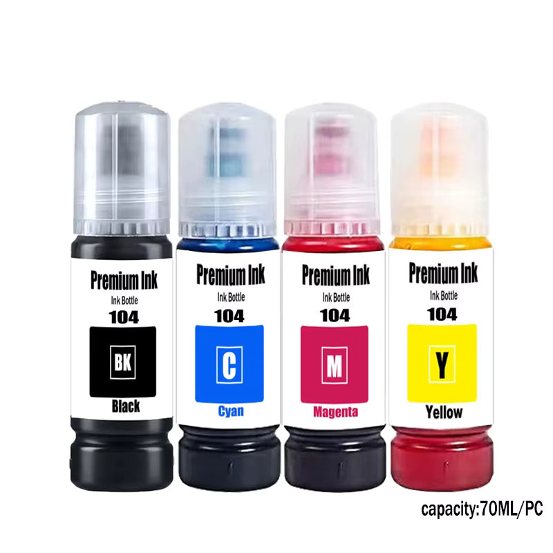 104 Premium Farbkompatible Nachfülltinte auf Wasserbasis für Epson ECOTANK ET-2821 ET-2825 ET-2826 ET-2830 Drucker in Schwarz - Bild 5
