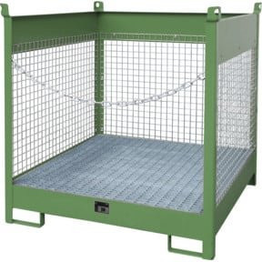 Bauer Südlohn Fass-Stapelpalette FSP-4 D aus Stahl, Resedagrün - Bild 1