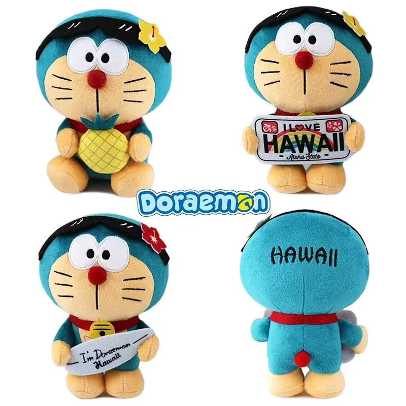 Doraemon Hawaii Plüschtier, 20cm, Blau - Bild 2