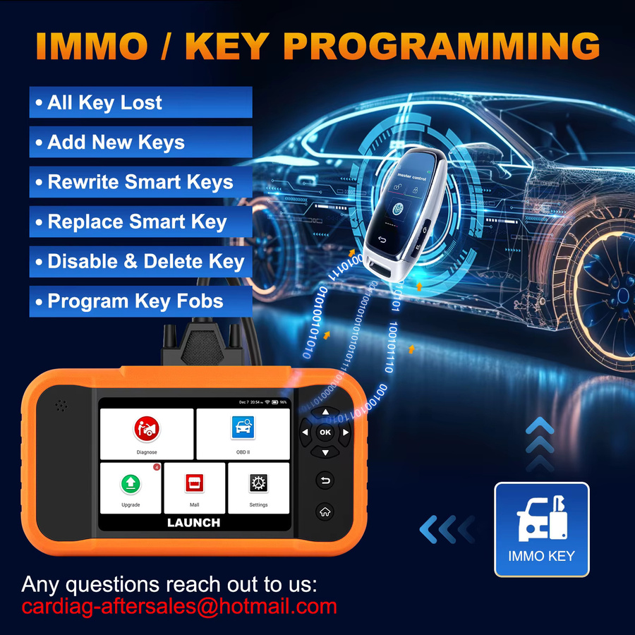 LAUNCH X431 Creader Elite 2.0 BBA OBD2 Auto-Diagnosegerät in Orange mit bidirektionalem Scan-Tool, ECU-Codierung und vollständigem Reset für BMW, Mercedes-Benz, VW, Audi, Maybach, Mini und Rolls-Royce - Bild 4