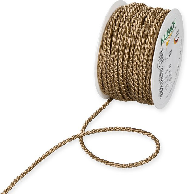Halbach Kordel 4mm 5m Natur aus Baumwolle, Acetat und Polyester - Bild 1