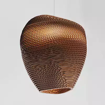 Graypants Scraplights Allyn Pendelleuchte aus Holz in Natur und Grau - Bild 1