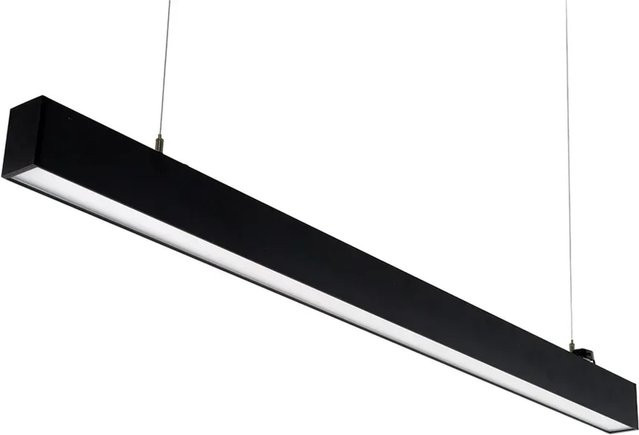 LUXULA LED Pendelleuchte 9er-Set Schwarz, moderne lineare Tresenleuchte mit Up-Down Licht, 30W, 3600lm, CCT (3000K-6500K), UGR19 für Office und Wohnbereiche - Bild 1