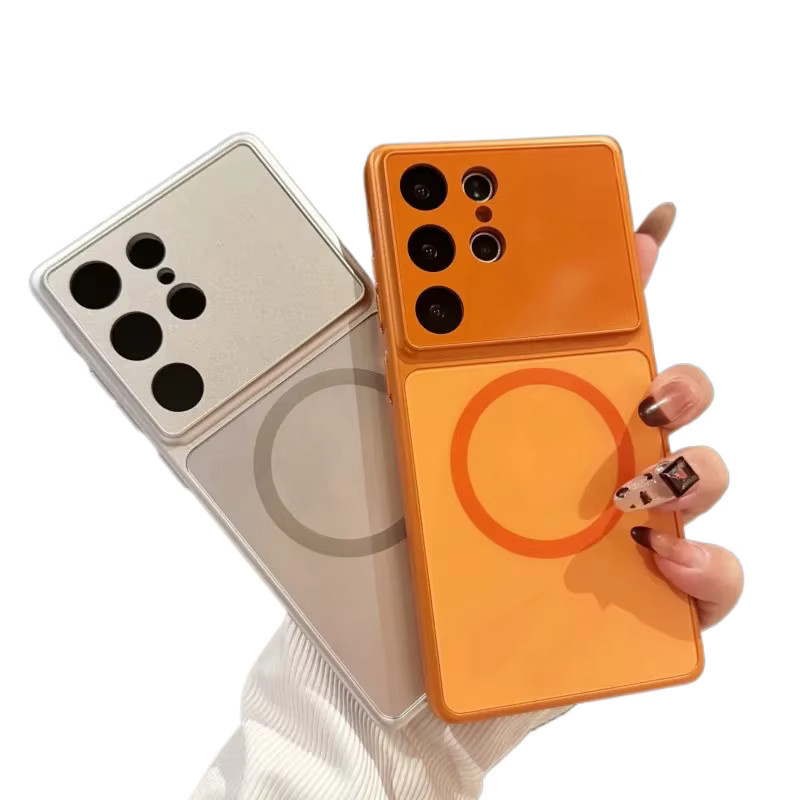 AG Nano Matte Schutzhülle aus gehärtetem Glas für Samsung Galaxy S26, S25 und S24 Ultra mit MagSafe Wireless Charging Unterstützung in Orange - Bild 2