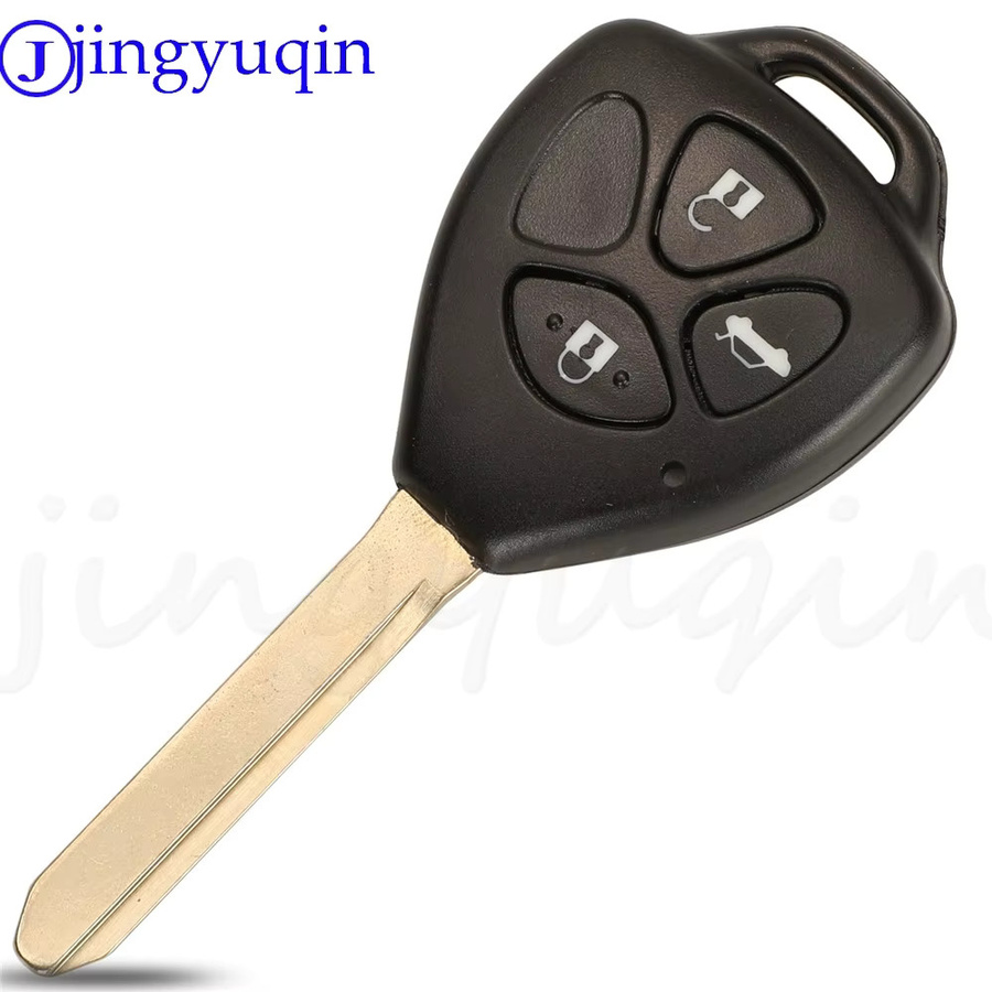 Jingyuqin Auto Fernbedienung Schlüssel für Toyota Corolla Avensis Yaris Verso Auris, 433 MHz ID-G Chip, 2/3 Tasten, Schwarz - Bild 2