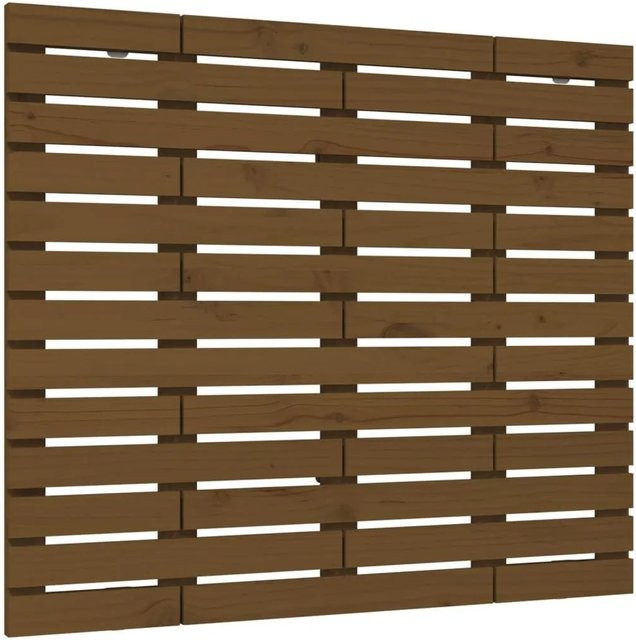 vidaXL Wand-Kopfteil aus Massivholz Kiefer in Honigbraun, B: 141 cm, H: 91,5 cm, T: 3 cm - Bild 1