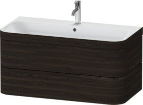 Duravit Möbelwaschtisch-Unterschrank Happy D.2 Plus in Nussbaum gebürstet mit 2 Schubladen, Wandmontage, Breite: 97,5 cm, Tiefe: 49 cm, Höhe: 48 cm - Bild 1