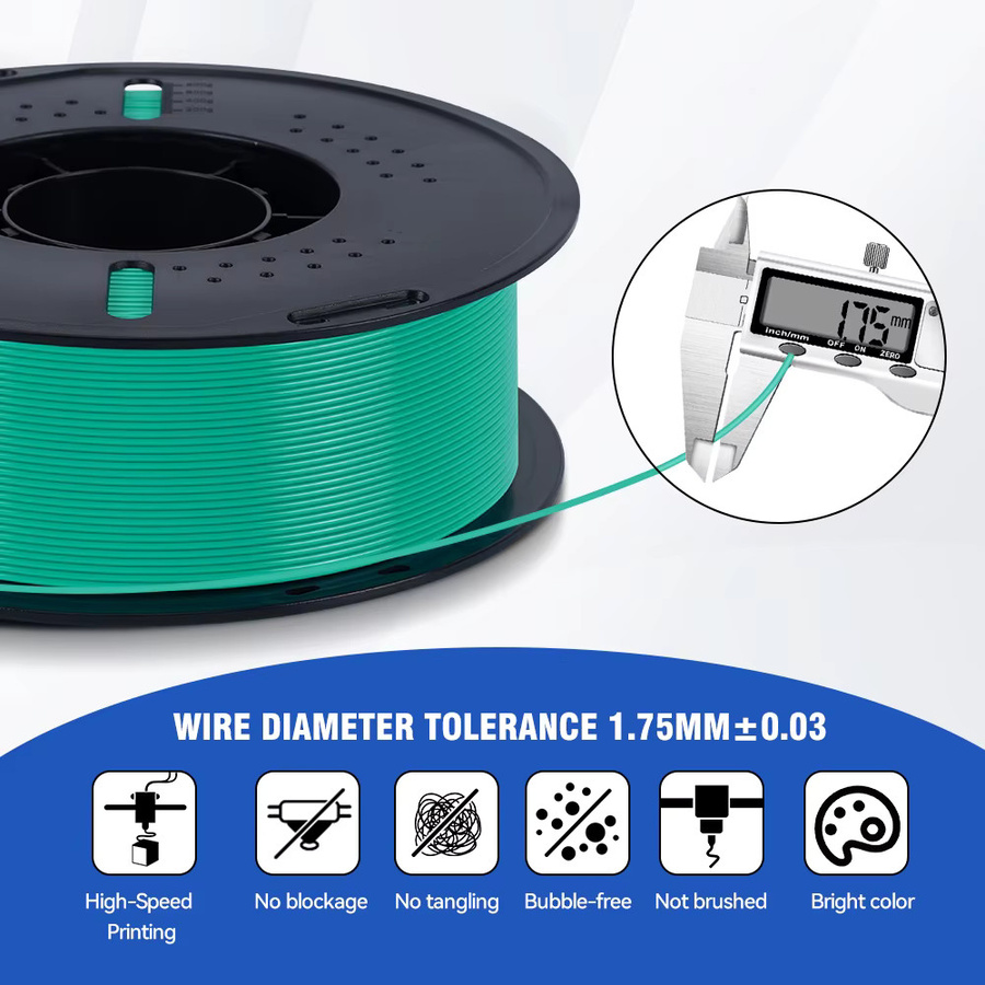 KINGROON Hochgeschwindigkeits PETG 3D-Druckfilament, 1,75 mm, Grau, 5 kg - Bild 3