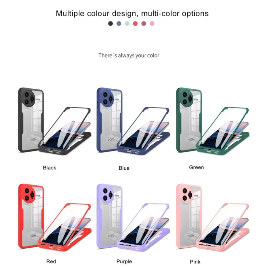 360° Vollschutz-Hülle für Xiaomi 17 15T Pro Max, Redmi K90 K80 ProMax und Poco F8 Ultra F7 M8 Pro, stoßfeste Schutzhülle in Schwarz oder Grün - Bild 4