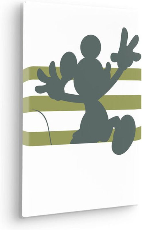 Komar Disney Mickey Mouse Leinwandbild für Kinderzimmer in Grün und Weiß, B: 40 cm, H: 40 cm - Bild 1