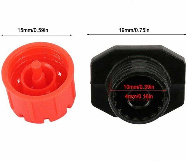 100 Stück mfySpace Garten-Tropfbewässerungssprinkler aus Kunststoff mit 6,35 mm Anschluss für Mikro-Wasserstrahler und Tropfer - Bild 1