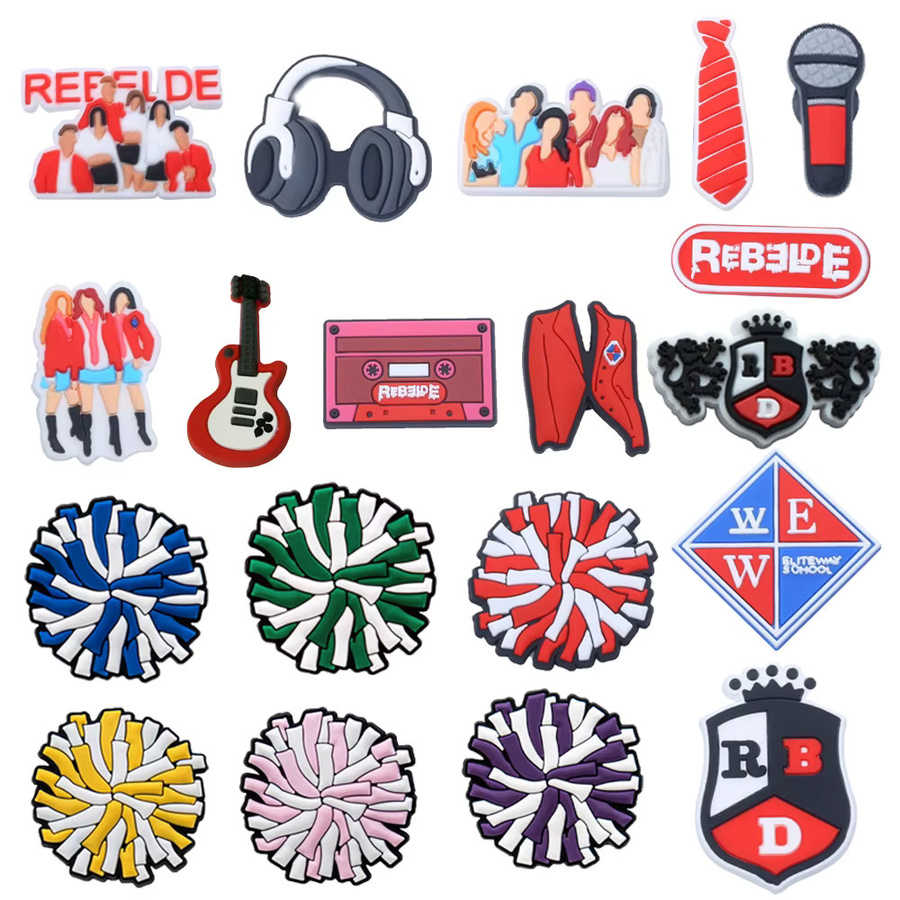 Potdemiel Schuh-Charms-Set, 19-teilig, PVC, Cartoon-Schuh-Dekorationen - Bild 2