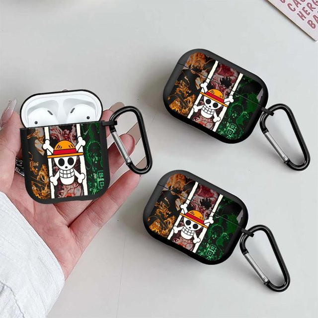 ONE PIECE D. Luffy Classic Character Schutzhülle für AirPods Pro 1 2 3 und AirPods 4, Multicolor - Bild 1