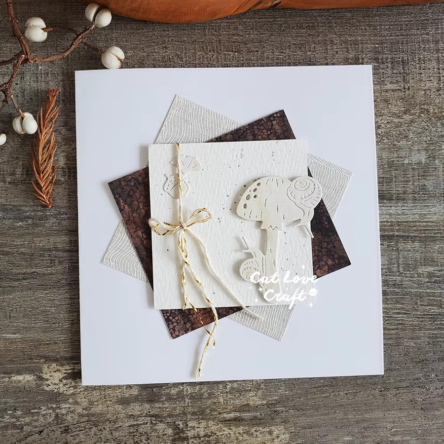 Catlove Schnecken- und Pilz-Stanzer aus Edelstahl für Scrapbooking und DIY-Bastelarbeiten - Bild 2