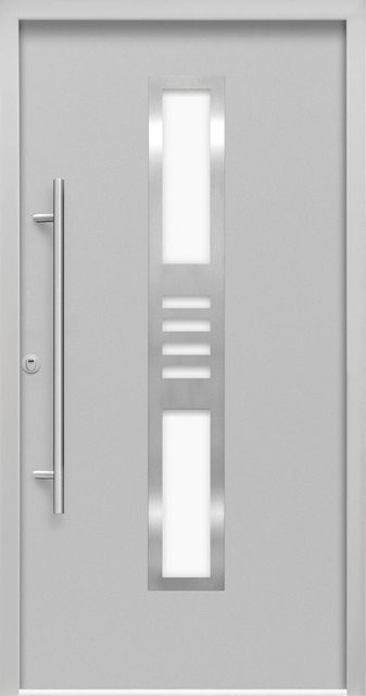 Splendoor Sicherheits-Haustür ThermoSpace Köln Prime RC2 in Grau mit Glaseinsatz, B/H: 100 x 210 cm, Anschlag Links - Bild 1