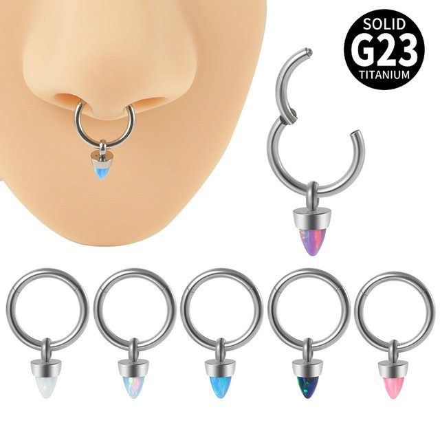 Dreamlee Nasenring Titan, Feueropal, Silber, Unisex - Bild 1