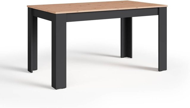 byLIVING Esstisch NORI modern, anthrazit/Eiche-Optik, B/T/H: 120 x 80 x 75 cm - Bild 2
