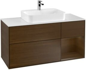 Villeroy & Boch Waschtischunterschrank Finion Wandbeleuchtung Weiß Walnuss Breite: 120 cm - Bild 1