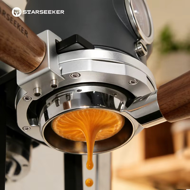 STARSEEKER Super58 Espresso Bottomless Portafilter Set mit 58mm Siebträger, Abtropfmatte und Aufbewahrungsbeutel - Bild 2