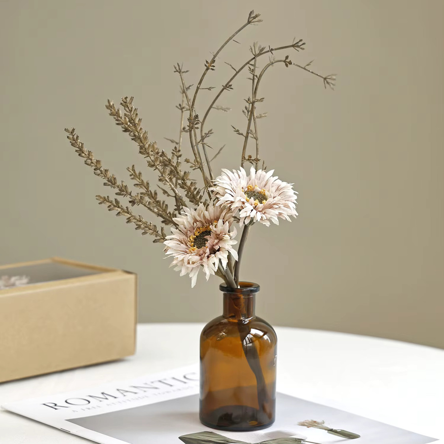 TTCY Künstliche Blumen-Kombination als Hochzeitskranz und Brautstrauß für die Dekoration von Tisch, Garten und Heim - Bild 2