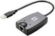 Level One Gigabit Ethernet Adapter USB-0401 USB-A auf RJ45 10/100/1000Mbps Schwarz - Bild 1