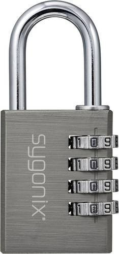 Sygonix SY-6932350 Zahlenschloss mit 4-stelliger Kombination, 40 mm, Titanium Grey - Bild 1