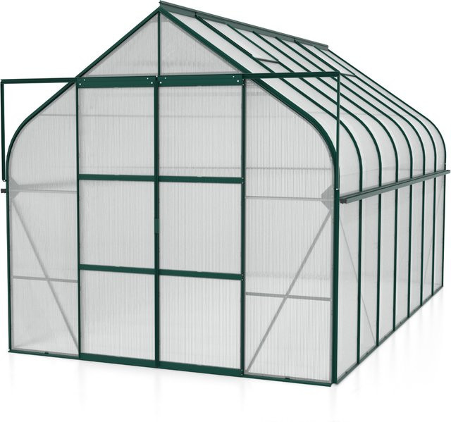 Vitavia Gewächshaus Diana 11500 in Smaragdgrün mit 11,5 m² Fläche, Aluminiumrahmen und 4 mm Polycarbonat-Dachplatten - Bild 1