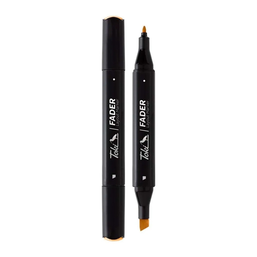 Toki Marker Fader Set mit 66 Farben in Marigold mit Brush und Chisel Spitze - Bild 2