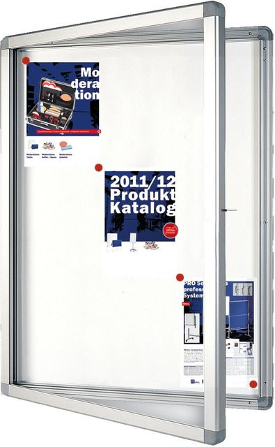 Office Marshal Schaukasten Exklusiv Weiß aus Aluminium B: 70 cm, H: 97 cm - Bild 1