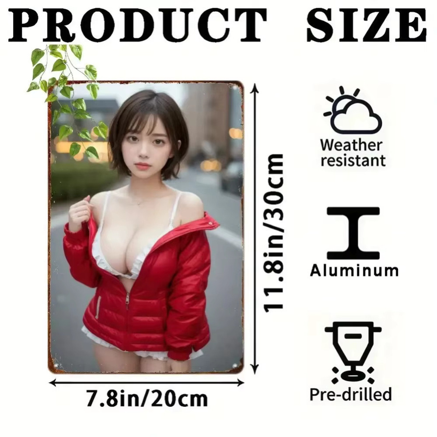 CIFBUY Anime Metallposter Japanische Manga Wandkunst aus Aluminium in Mehrfarbig - Bild 3