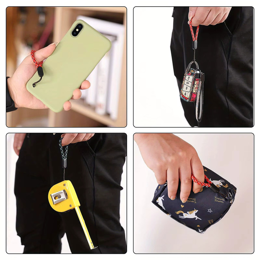 Einstellbares Handgelenk-Lanyard von WSSHE für Smartphone, Kamera und Schlüssel in Weiß oder Mehrfarbig - Bild 3