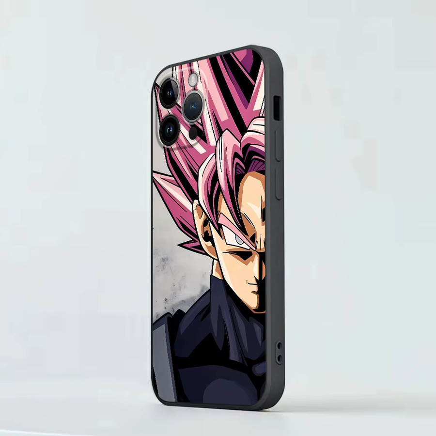 Schwarze weiche Handyhülle mit Dragon Ball Goku Design für iPhone Modelle - Bild 5